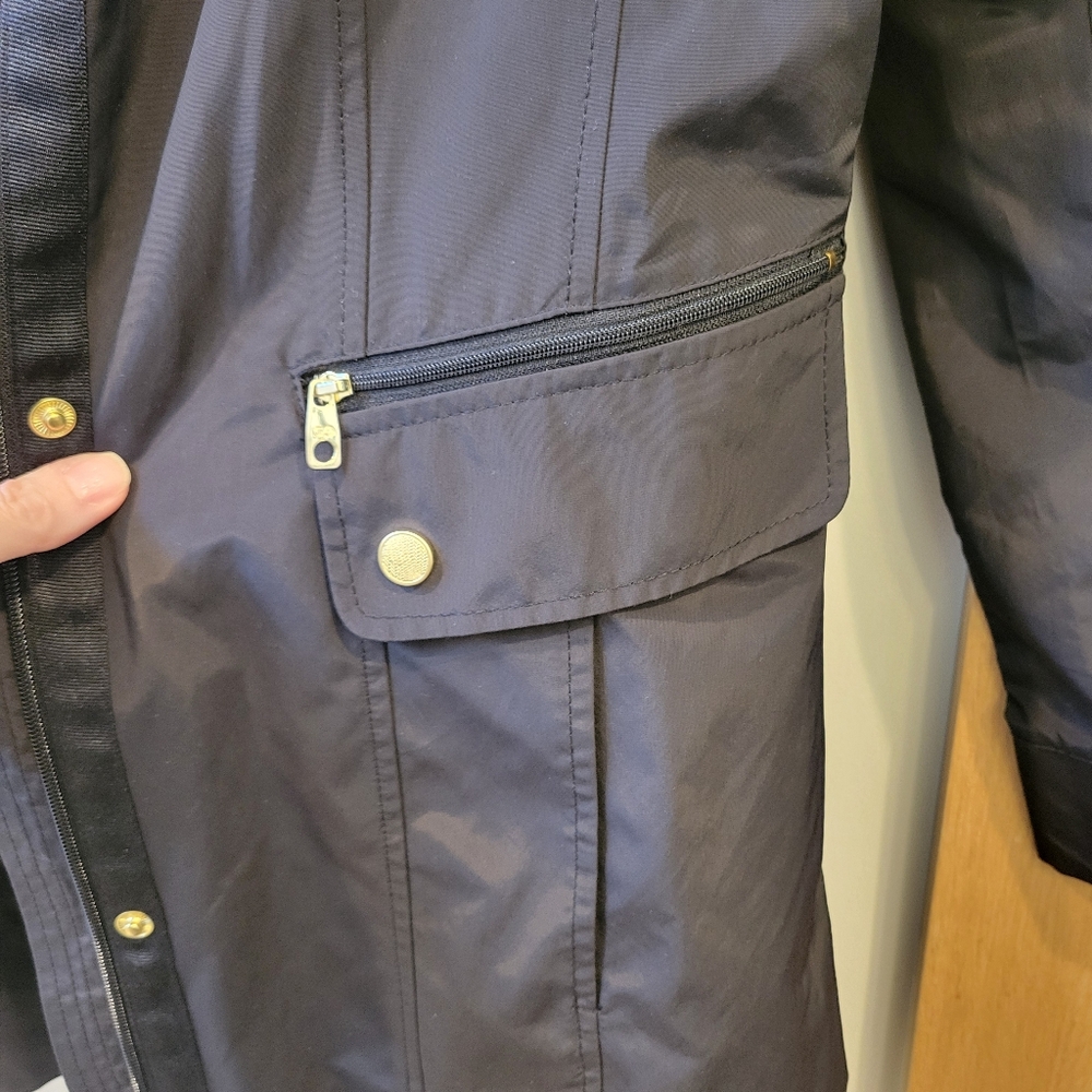 Cole Haan Rain Coat, Size M, Black - Picture 7 of 14